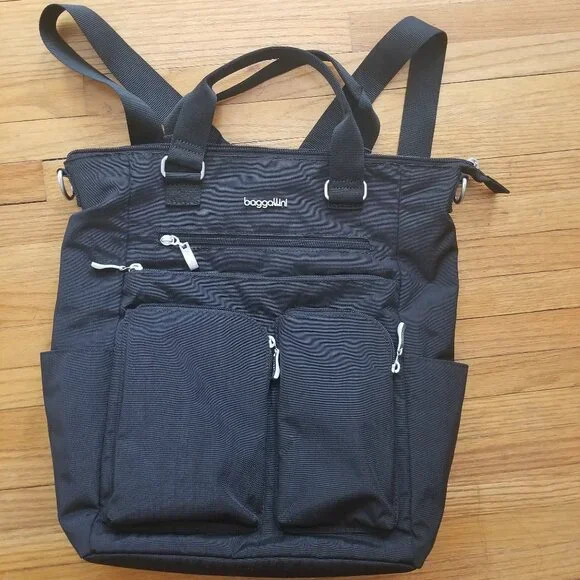 Baggalini Convertible Backpack Shoulder Bag Tote - Picture 4 of 14